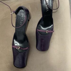 vintage mary jane PRADA shoes plum/purple